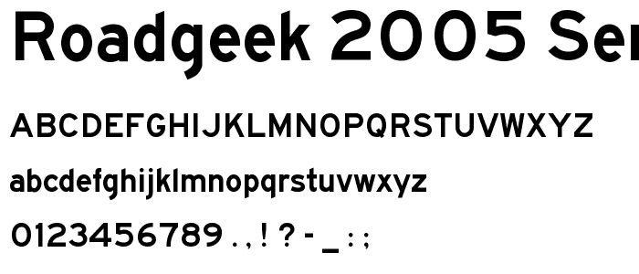 Roadgeek 2005 Series E font